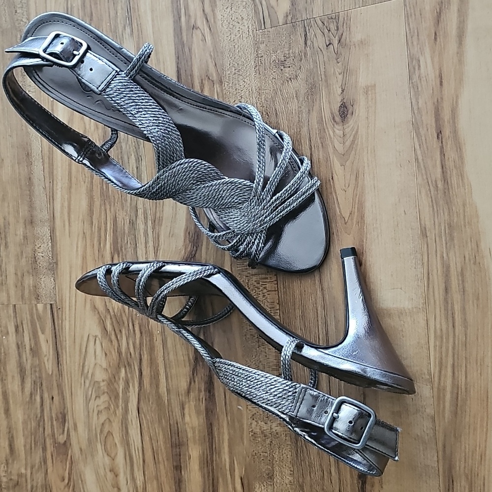 Nina Silver Strappy Sandals